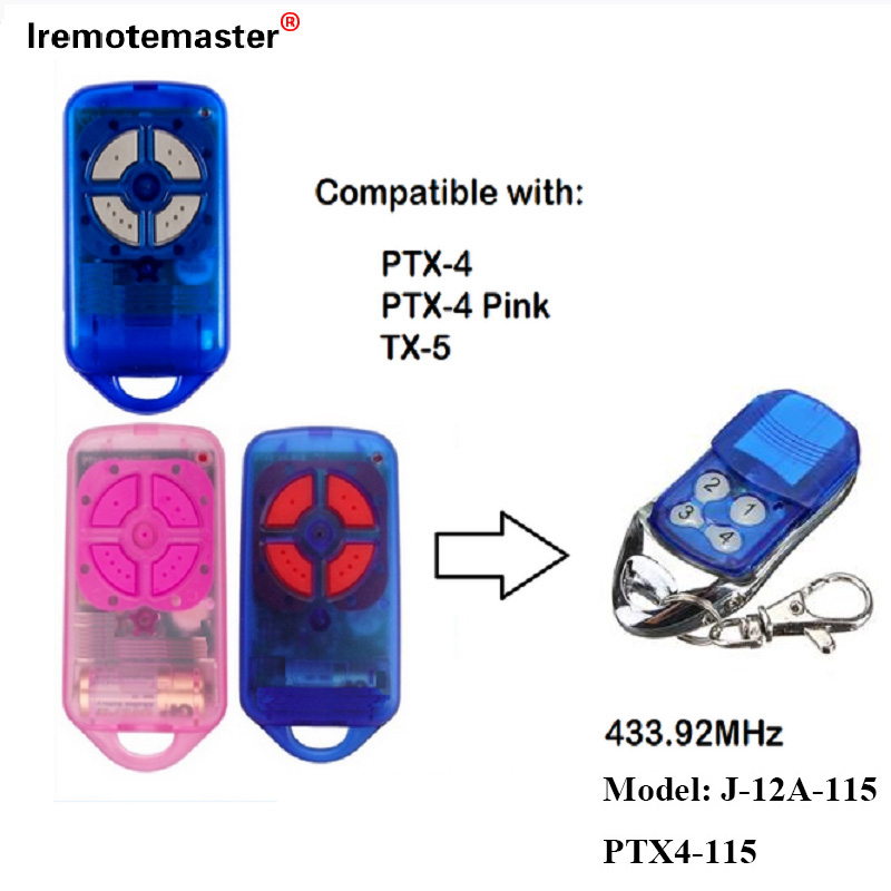 Für PTX4 433,92 MHz Rolling Code Garagentor Fernbedienung