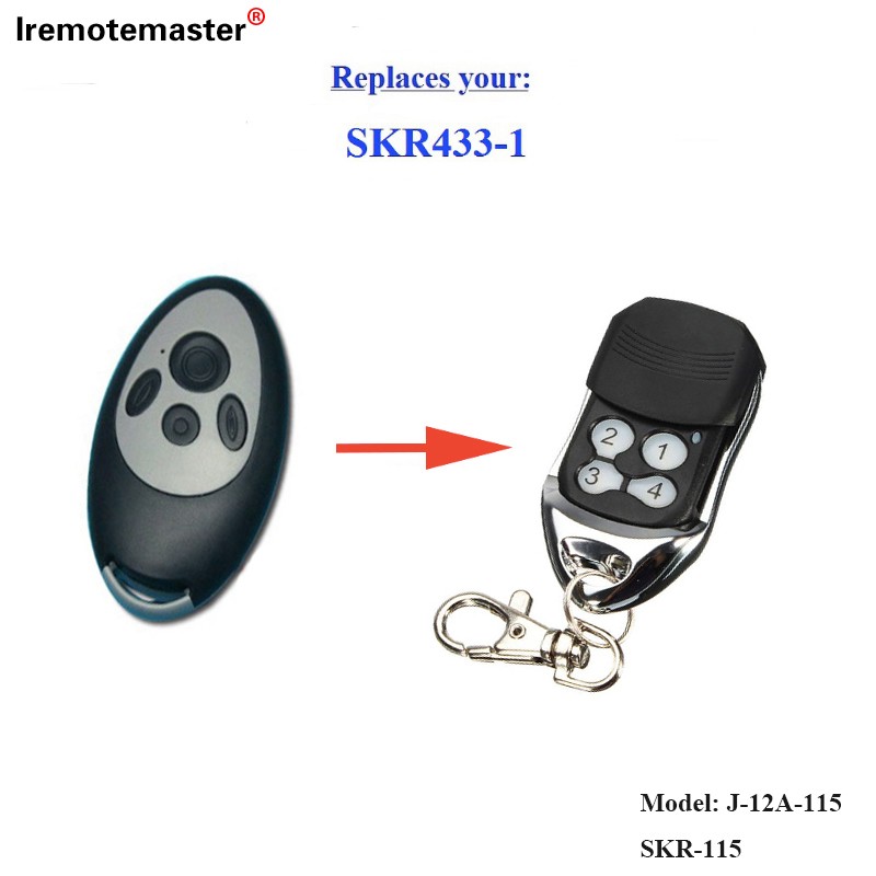 Für SKR433-3 Garagentor Ersatz Fernbedienung Rolling Code 433,92 MHz