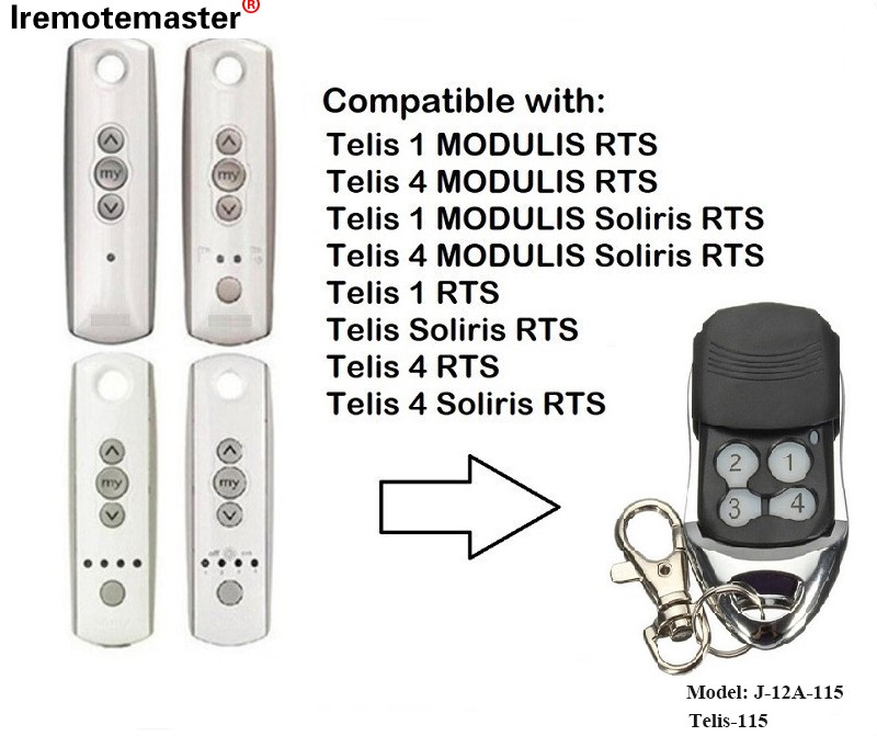 Für Telis 1 RTS Telis Soliris RTS 4 RTS Garagentor Fernbedienung 433,42 MHz